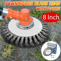 8 Inch Steel Wire Wheel Brush Cutter Weed Eater Trimmer Head With Adapte... - £30.63 GBP