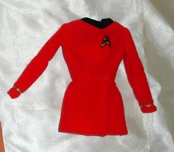 Barbie doll clothes Star trek Uniform dress top shirt red Mattel vintage costume - £7.86 GBP