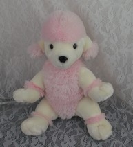 Bear Factory Pink Poodle Plush Dog Puppy Hidden Angel Pouch Pocket 16&quot; Stuffed - £7.59 GBP