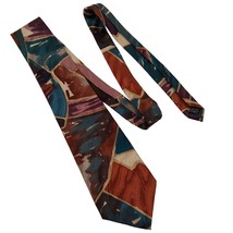 Vintage Marc Jeffries Mens Standard Size Necktie Silk Made In Italy Art Deco - £13.16 GBP