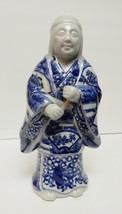 Vintage Japan Asian Kutani Jurojin Old Man Figurine Figure Porcelain Signed - £77.93 GBP