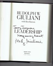 Leadership Through the Ages By Rudolph W. Giuliani Signed Autographed HB Book - £269.79 GBP