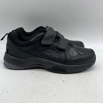 Avia MNAV41ES216 Mens Black Leather Hook &amp; Loop Walking Shoes Size 10 W - $29.69