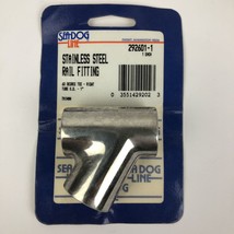 NOS Sea Dog 292601-1 Stainless Steel 60° Degree Right 3 Way 1&quot; Rail Tee Fitting - £15.00 GBP