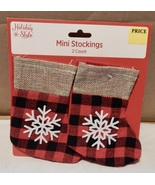 Christmas Mini Stockings 2ea You Choose Type 3” x 5 1/2” By Holiday Styl... - £1.98 GBP
