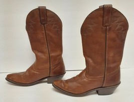 Laredo Boots Western Cowboy Leather Brown USA Women&#39;s 7 M - £47.12 GBP