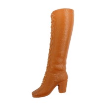 Vintage Barbie 1970s Tall Lace Up Boot Butterscotch Honey Light Brown Korea Mod - £7.07 GBP