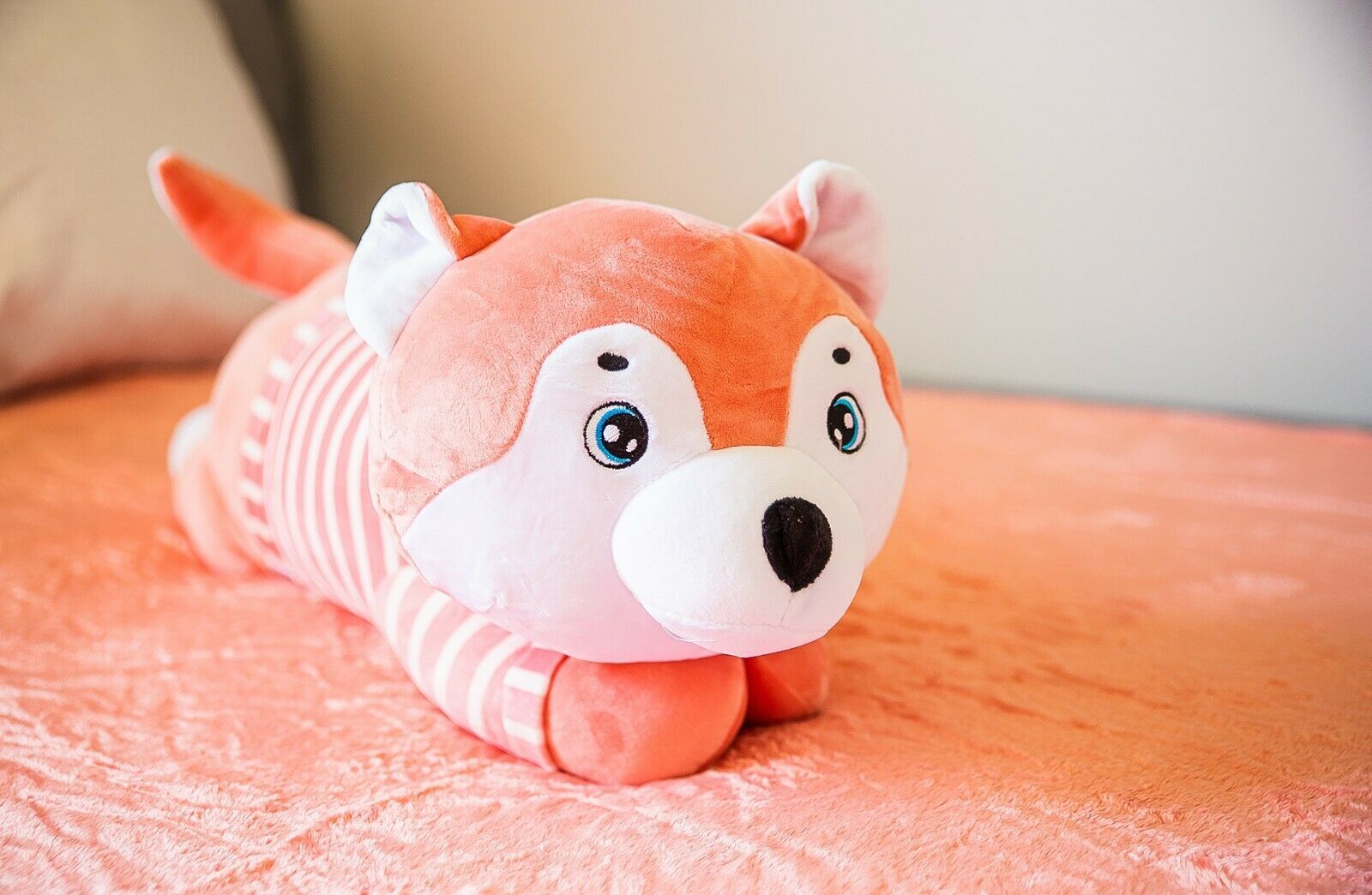 Play Pillow Husky Shiba Inu Dog Soft Stuffed animal Plushy toy - $40.84