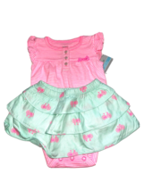 Baby Girl 6 month 2-piece Set One piece sleeveless shirt and Skirt Carters - £7.77 GBP