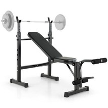Olympic Weight Bench, Bench Press Set with Squat Rack and Bench - £105.95 GBP