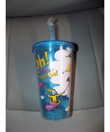 Dr Seuss Insulated Plastic Cup Oh The Places You&#39;ll Go Blue Travel Tumbl... - £15.52 GBP