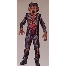 NEW Pixel Zombie Halloween Costume Boys Small 4-6 Shirt Pants Mask Gloves - £11.68 GBP