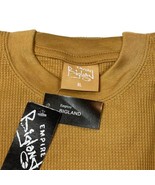 NEW Long Sleeve Waffle Knit Sz XL Dark Yellow Shirt Empire Bigland VTG NOS - £10.61 GBP