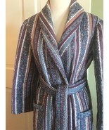 Lovely Vintage  Quilted Cotton Print Bathrobe Robe  Hand made xs-s - £35.09 GBP