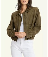 Hecho a mano Mujeres Verde Genuino Suave Pura Gamuza Cuero Chaqueta Moto... - $256.29 CAD+
