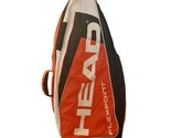 Head Flexpoint Large Tennis Racquet Carry Case Bag Orange Black &amp; White ... - $55.00