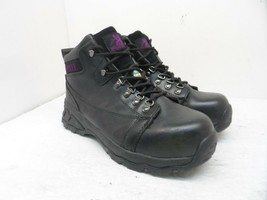 Moxie Trades Women&#39;s Mid-Cut Vegas Safety Toe Work Boots Black/Purple Size 10M - £34.16 GBP