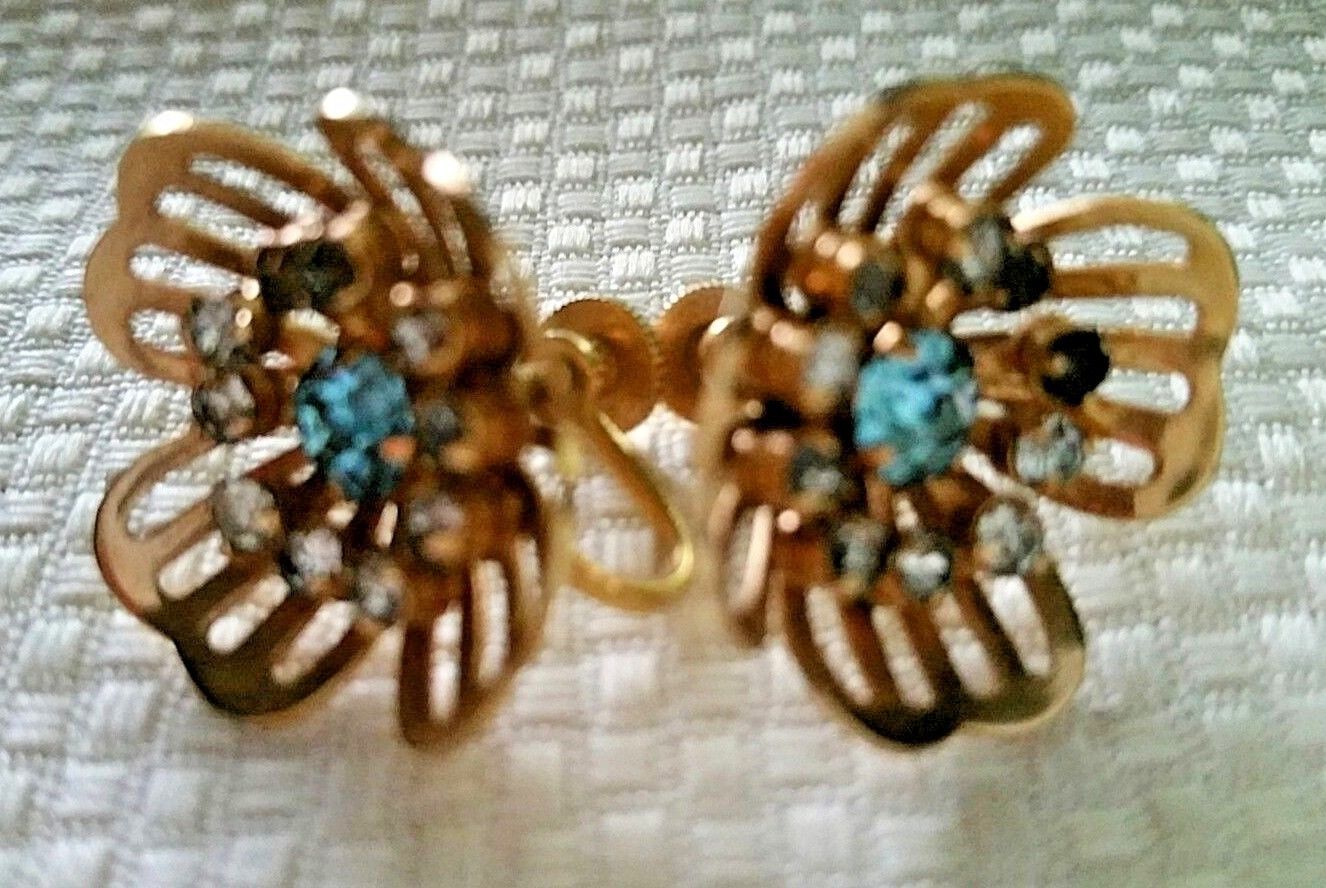 Vintage Mid Century Signed Bugbee and Niles B.N. Gold Tone Screw Back Earrings Item image 6
