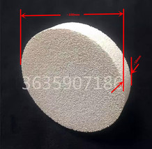 1Pc New Alumina Foam Ceramic Round Diameter 100mm Thickness 10mm, Gray W... - $44.90