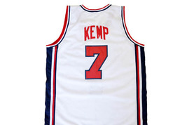Shawn Kemp Team USA Men Custom Basketball Jersey White Any Size image 2