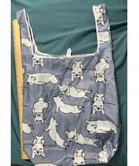 BeeGreen  Reusable Nylon Shopping Tote Bag with Sleeping Frenchie Dogs G... - $5.94
