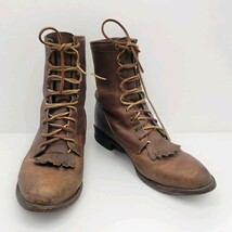 Justin Lace Up Boots Women's Size 10.5 D  Brown Leather Roper Kiltie USA... - $920.07 MXN Justin Lace Up Boots Women's Size 10.5 D  Brown Leather Roper Kiltie USA... - $920.07 MXN