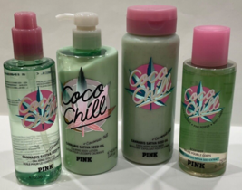 Victoria’s Secret Pink Coco chill 4 pc set lotion, body wash, mist and body oil - £71.14 GBP