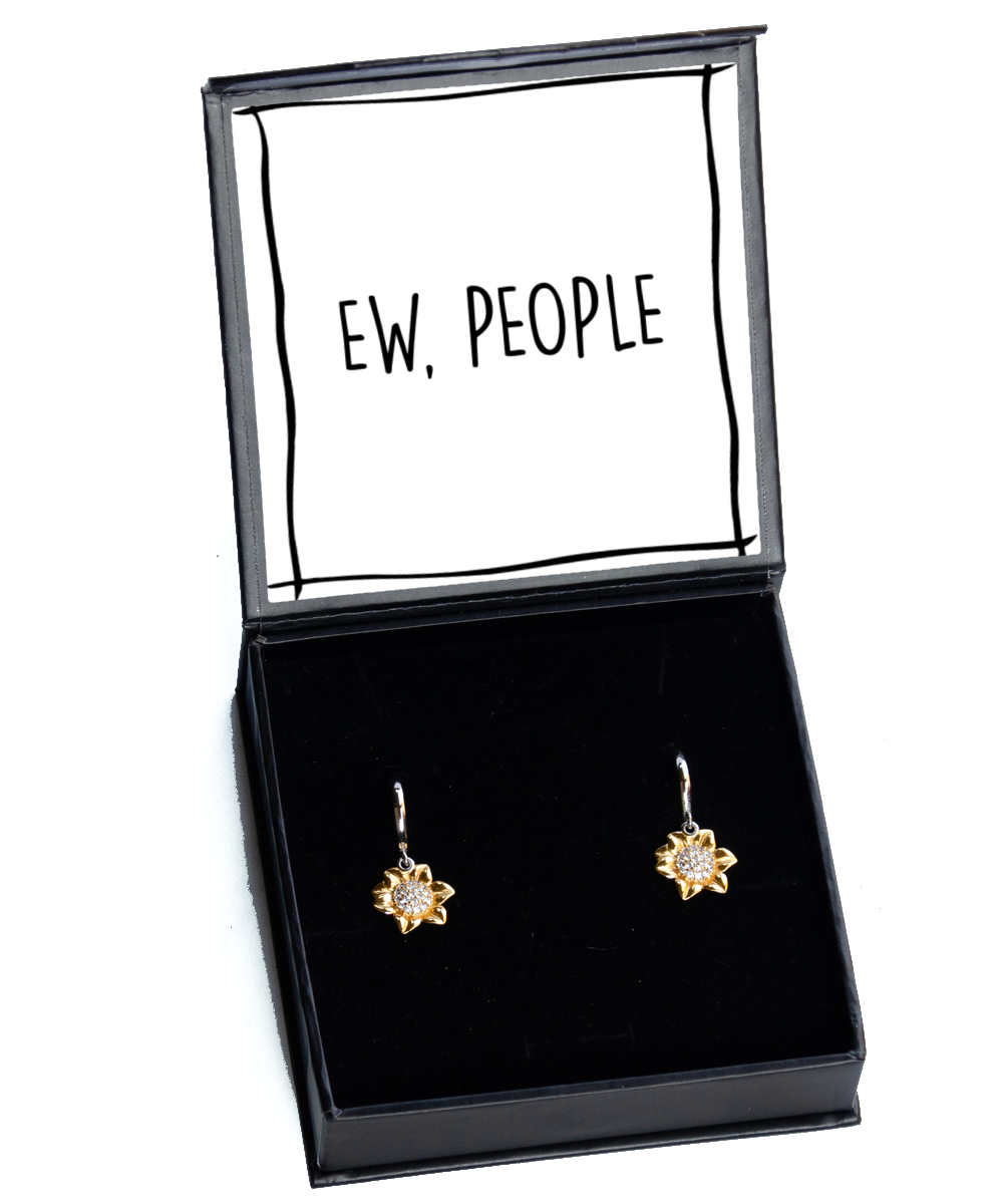 Primary image for Funny Ear Rings Ew People Sunflower-MC-ER 