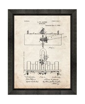 Miter Box Patent Print Old Look with Beveled Wood Frame - £19.55 GBP+