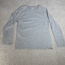 H&amp;M Long-Sleeved Basic Crew Neck Cotton T Shirt Grey Size 10-12y - £8.01 GBP
