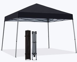 Mastercanopy Portable Pop Up Canopy Tent With Large Base (10X10, Black). - £99.92 GBP