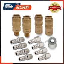 Hi-Flo Quick Connect Air Hose Fittings - 1/4 NPT | High Flow Plug And Co... - $35.98