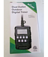 Dual Outlet Outdoor Digital Time Heavy Duty Outdoor 8 On/ Off Programmab... - $14.95