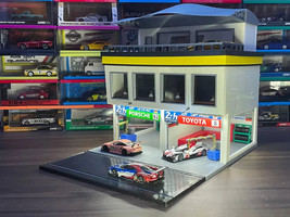 DIY Racing Pit Garage Diorama 1 64 Scale Compatible with Hot Wheels and ... - $60.78