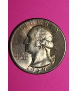 Toned 1939 P George Washington Silver Quarter Coin Guaranteed Authentic ... - $38.13 CAD
