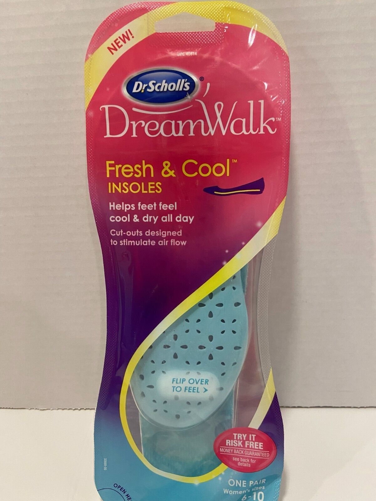Primary image for Dr. Scholls DreamWalk Fresh & Cool Insoles Women's Size 6-10, One Pair New!
