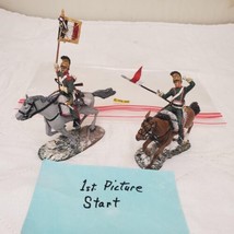 Lot of 2 W.Britains Guidon Bearer French 4th Lancers Charging Mounted CM-15 - £154.80 GBP