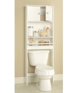 White Finish Over Toilet Space Saver Etagere Bathroom Storage Cabinet Sh... - £133.28 GBP