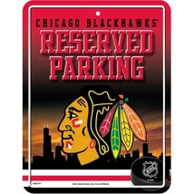 11&quot; chicago blackhawks nhl ice hockey team fan logo reserved parking street sign - $29.99
