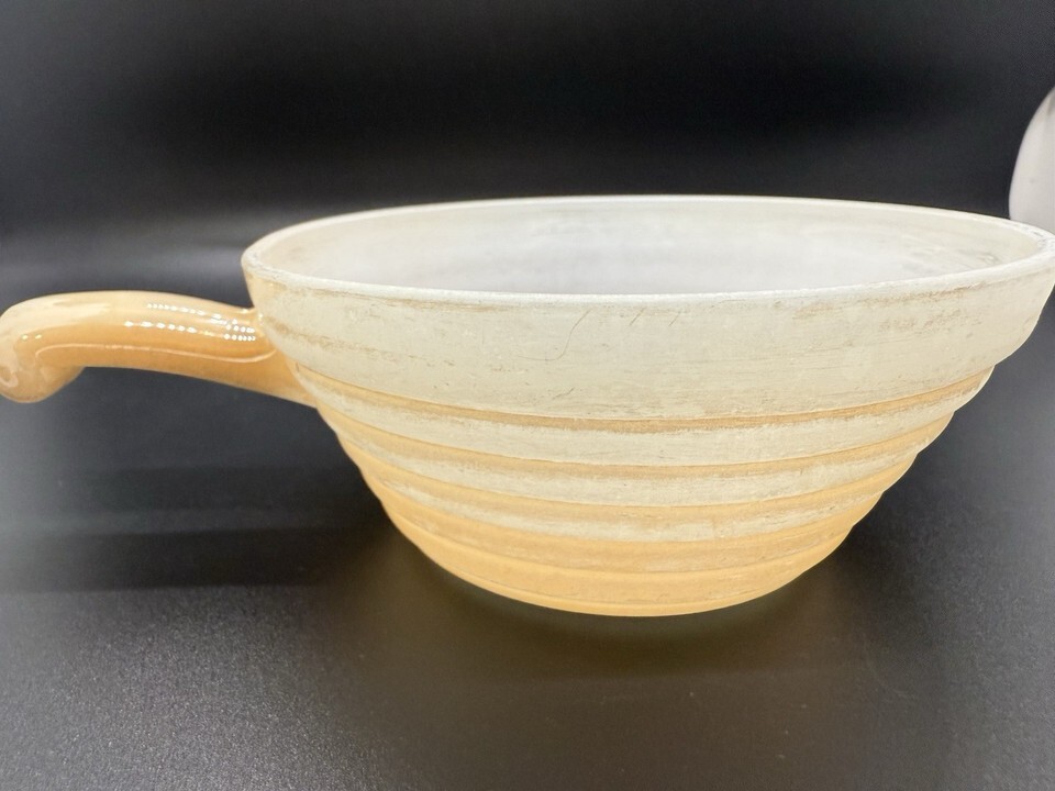 Vintage Fire King Peach Lusterware  Beehive Soup Bowl With Handle - $6.79 Vintage Fire King Peach Lusterware  Beehive Soup Bowl With Handle - $6.79