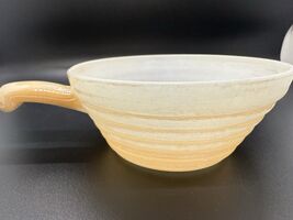 Vintage Fire King Peach Lusterware  Beehive Soup Bowl With Handle - $9.55 CAD