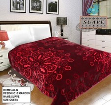 Mandala Maroon Color Suave Plush Blanket Softy And Warm Queen Size - £51.59 GBP