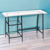 46&quot; Clear and Black Glass Writing Desk - $386.07 CAD