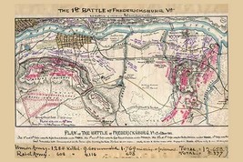 Plan of the Battle of Fredericksburg by Robert Knox Sneden - Art Print - £16.43 GBP+