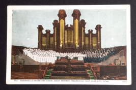 Great Mormon Tabernacle Organ &amp; Choir Salt Lake City Utah Postcard c1920s - $3.99