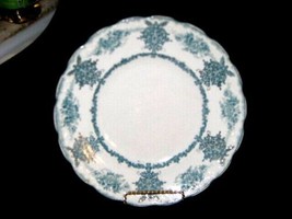 Antique New Wharf Pottery Dinner Plate Milan Flow Blue Beautiful Floral 9 inch - £19.46 GBP