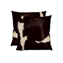 18" X 18" X 5" Chocolate And White Cowhide  Pillow 2 Pack - $2,910.71 MXN