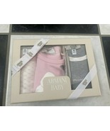 NIB 100% AUTH Armani Baby Regalo 3 Pieces Bodysuits Gift Set Sz 9M - £99.44 GBP