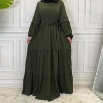 Beautiful Muslim Fashion Long Sleeve Maxi Kaftan Turkey Arabic Islamic Clothing  - £160.25 GBP