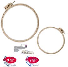 Morgan Quality Products No-Slip Embroidery Hoops Bundle, Interlocking To... - £29.75 GBP